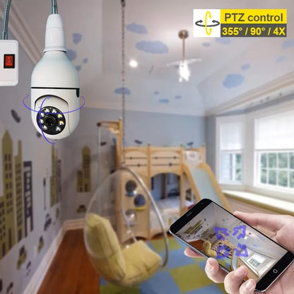 CCTV Caméra Ampoule Wifi sécurité à domicile finie l'insécurité 360 degree Connectable Avec Le Téléphone  Camera