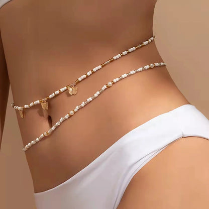 Chaîne de Ventre Perle Graine Chaîne de Taille Perlée Bijoux Accessoires De Mode Pour Femmes Chaîne de Corps Charme de Mode Perles de Taille Sexy Chaîne de Ventre Chaîne de Taille Papillon En Or