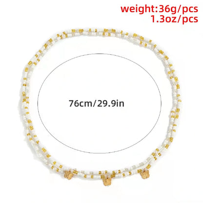 Chaîne de Ventre Perle Graine Chaîne de Taille Perlée Bijoux Accessoires De Mode Pour Femmes Chaîne de Corps Charme de Mode Perles de Taille Sexy Chaîne de Ventre Chaîne de Taille Papillon En Or