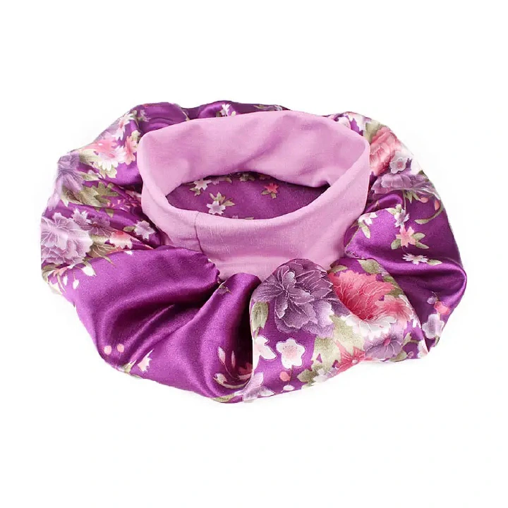 Chapeau De Foulard En Satin Bonnet De Sommeil Femmes Cheveux bouclés Wrap Casquette en soie Foulard de tête de mode Couvre-chef Chapeau De Nuit Chapeau De Sommeil Ajuster Couvre-Tête