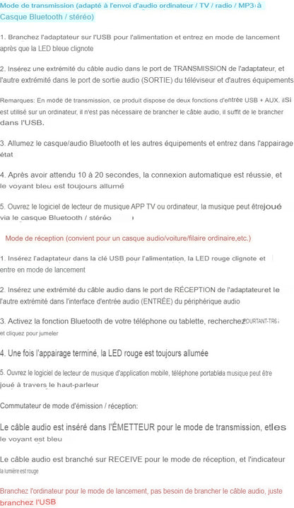 Émetteur Et Récepteur Bluetooth Rendez Tout Appareil Connectable Avec Bluetooth