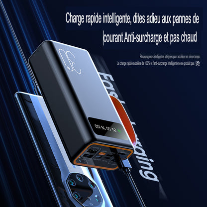 Power Bank Chargeable Avec Courant et Panneau Solaire Autonomie Durable Powerbank