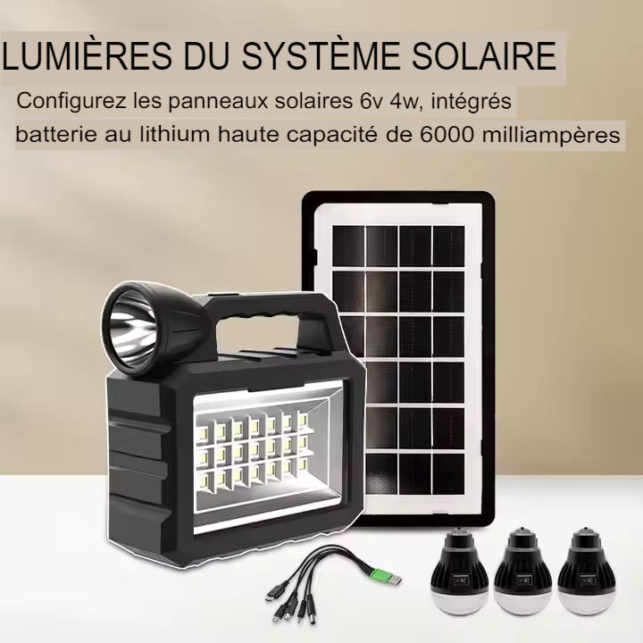 Générateur d'énergie pour le système d'éclairage Solaire extérieur portatif à la Maison avec le panneau Solaire