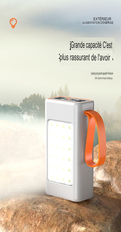 Power Bank Chargeable Avec Courant et Panneau Solaire Autonomie Durable Powerbank