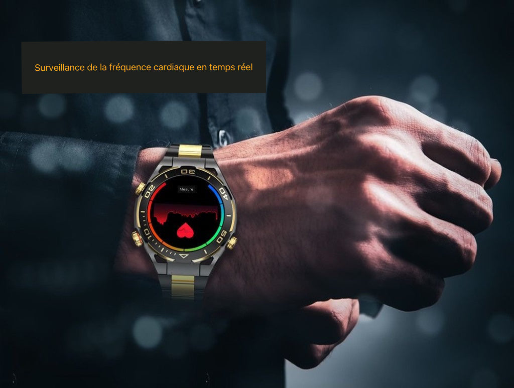 Montre Intelligente de Luxe Grand Écran AI Appel Vocal Bluetooth Connectable Avec Telephone