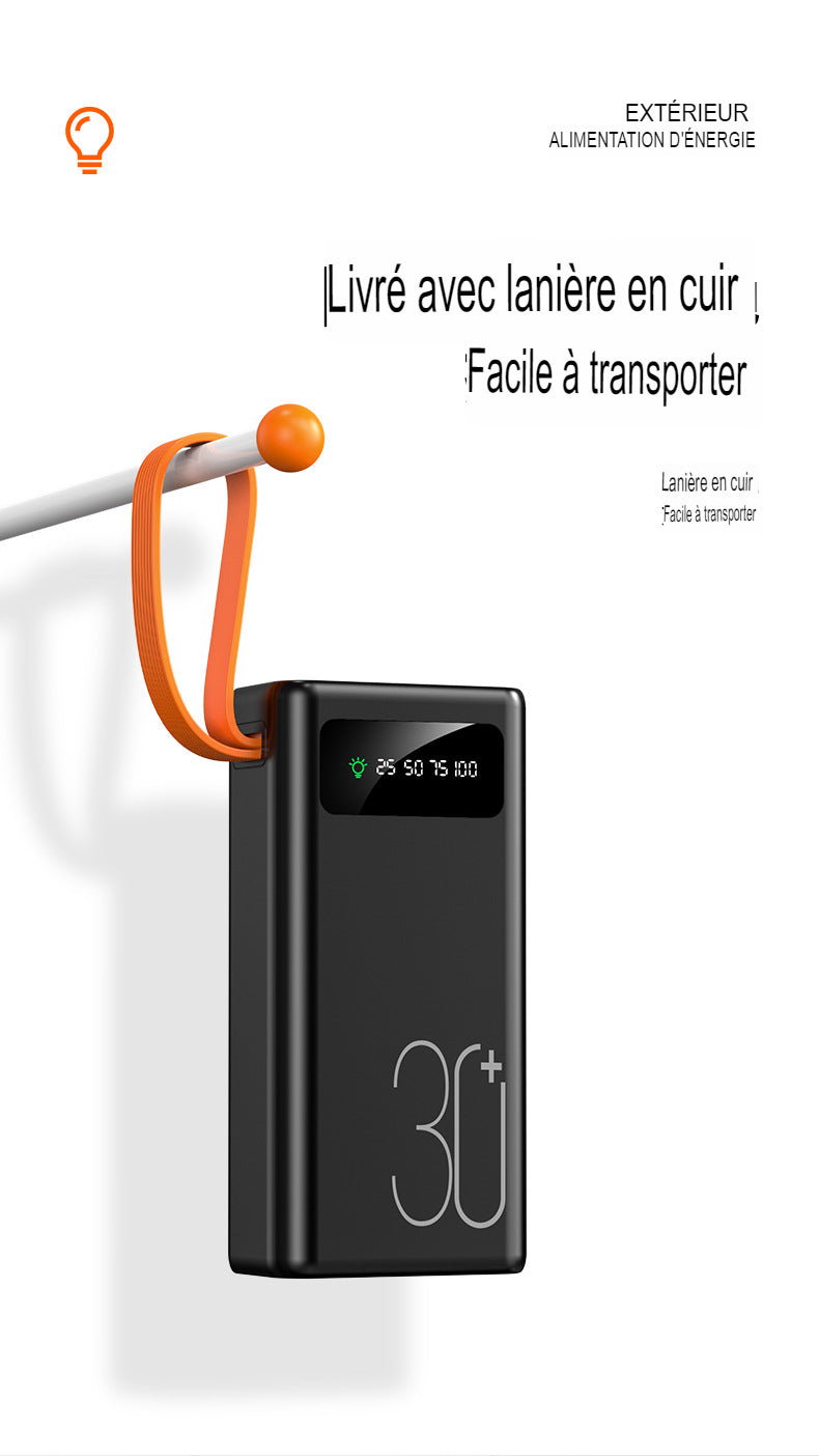 Power Bank Chargeable Avec Courant et Panneau Solaire Autonomie Durable Powerbank