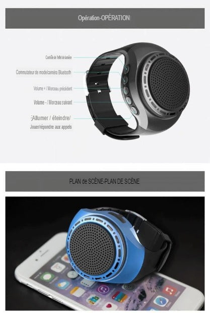 Montre Blaffle Bluetooth Pour Ecouter La musique Son Incroyable avec Radio FM Et Carte Mémoire